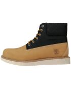 Stivali Newmarket II in pelle trapuntata beige/nera