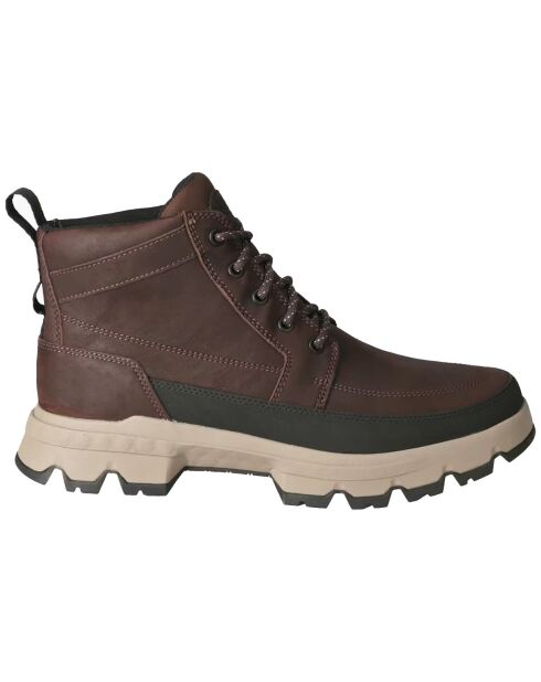 Boots Chukka hautes en Cuir Marron Foncé