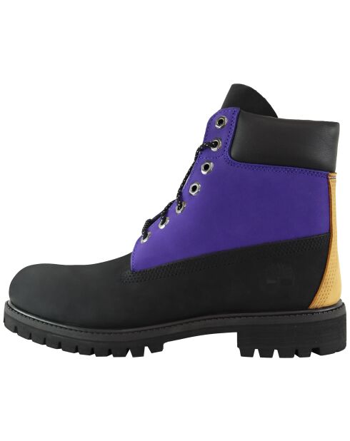 Wasserdichte Premium-Lederstiefel in Lila/Schwarz