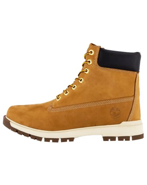 Botas de piel impermeables de color beige