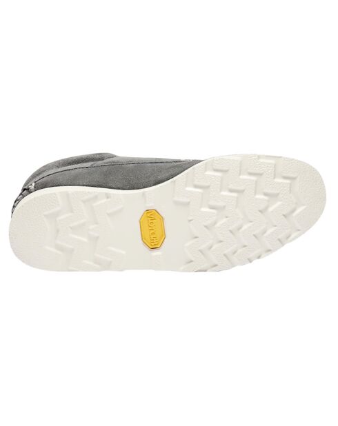 Mocassins en Cuir Vibram Gris Foncé