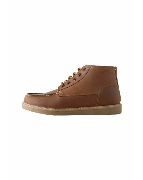 Chukka bateau en Cuir Newmarket II Camel