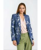 Blazer Orielle con estampado azul