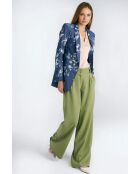 Blazer Orielle con estampado azul