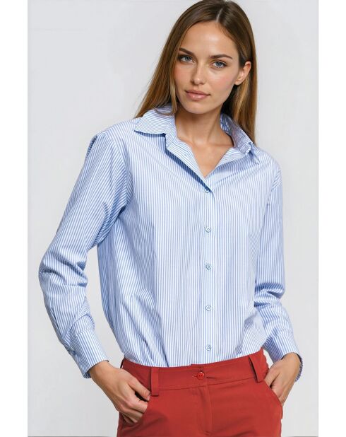 Chemise Cyédrina Rayures bleue