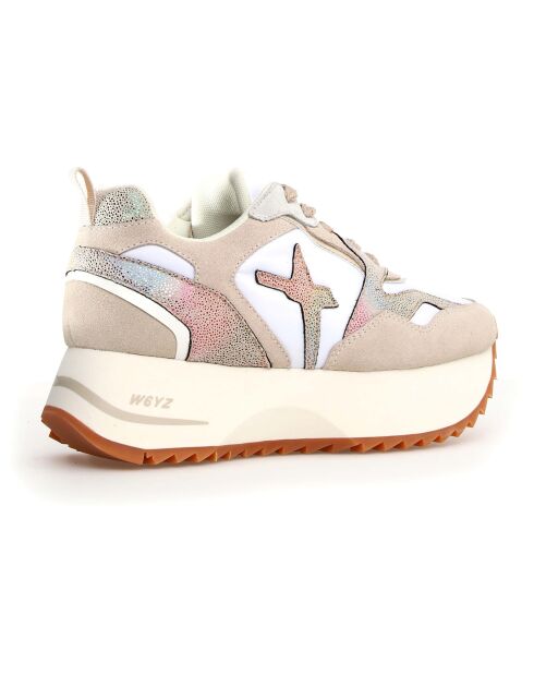 Sneakers en Cuir Anny beiges