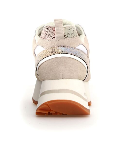 Sneakers en Cuir Anny beiges