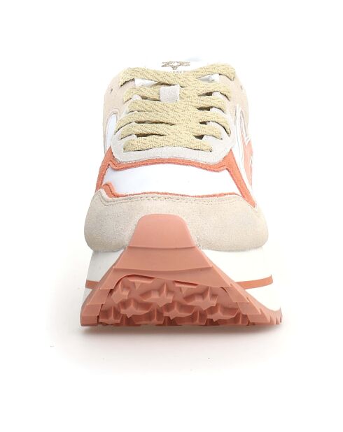 Sneakers en Cuir Deva beiges