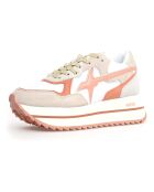 Sneakers en Cuir Deva beiges