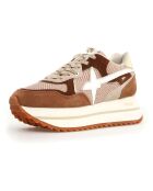 Sneakers en Cuir Deva beiges