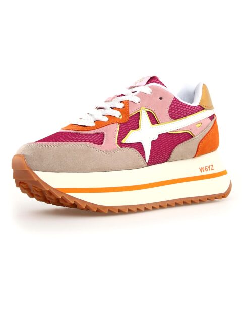 Sneakers en Cuir Deva beiges