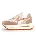 Sneakers en Cuir Deva beiges