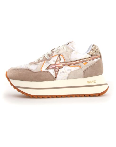 Sneakers en Cuir Deva beiges