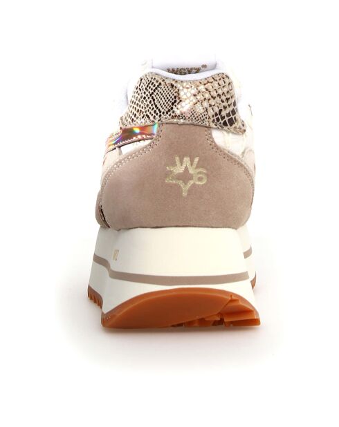 Sneakers en Cuir Deva beiges