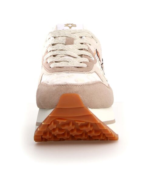 Sneakers en Cuir Deva beiges