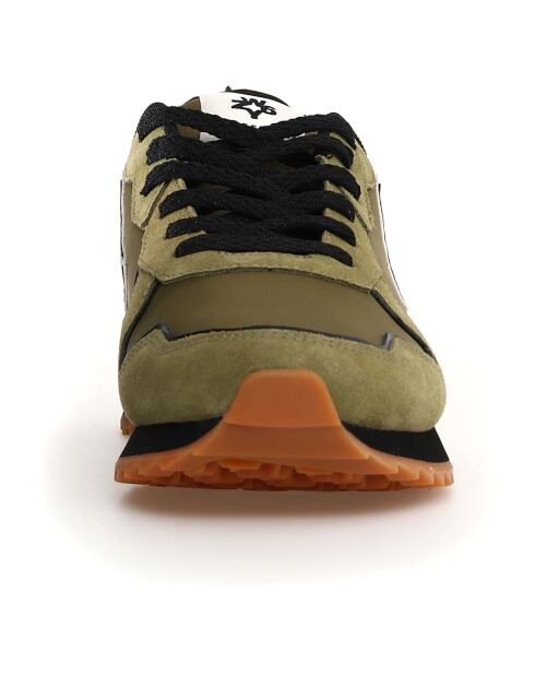 Sneakers en Cuir Jet kaki