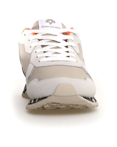 Sneakers en Cuir Jet beiges