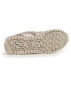 Sneakers en Cuir Jet beiges