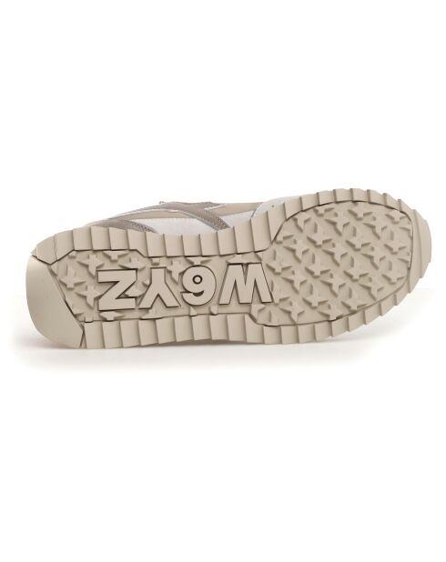 Sneakers en Cuir Jet beiges