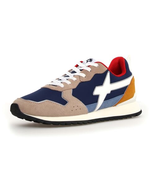 Sneakers en Cuir Jet beiges