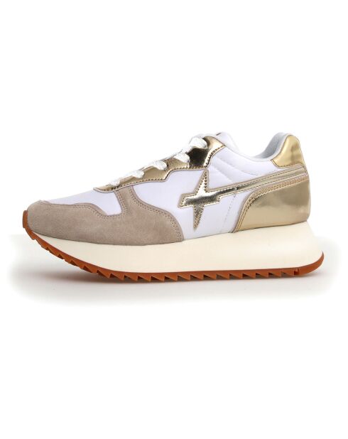 Sneakers en Cuir Jet beiges