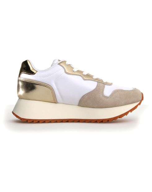 Sneakers en Cuir Jet beiges