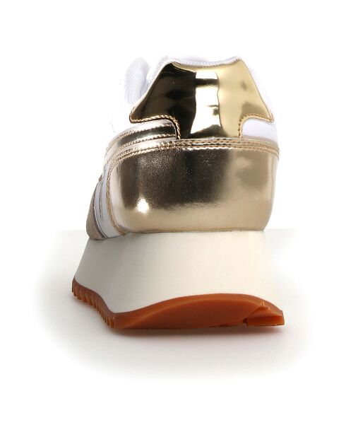 Sneakers en Cuir Jet beiges