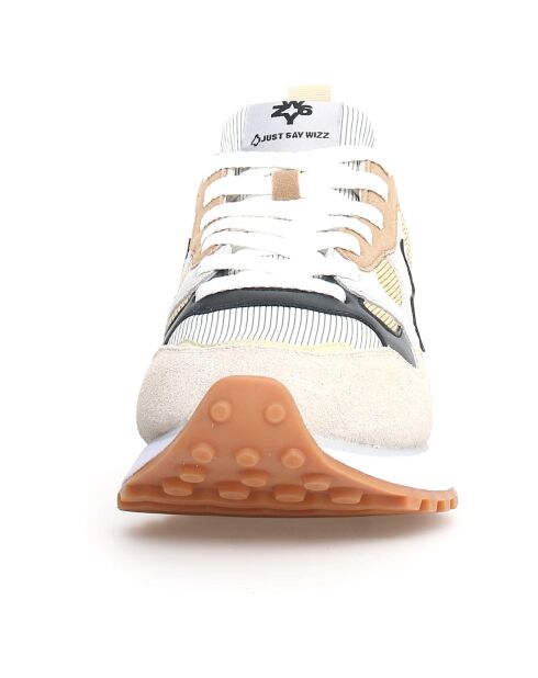 Sneakers en Cuir Loop beiges