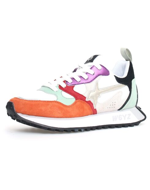 Sneakers en Cuir Loop orange