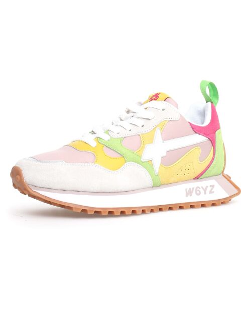 Sneakers en Cuir Loop argentées