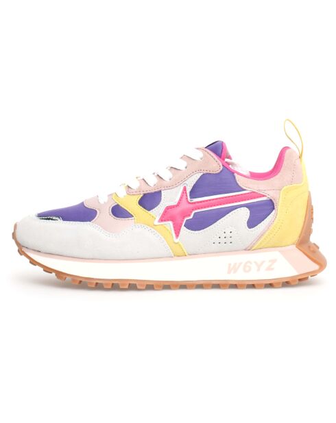 Sneakers en Cuir Loop argentées