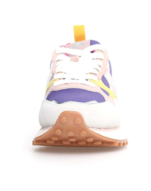 Sneakers en Cuir Loop argentées