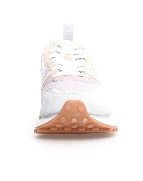 Sneakers en Cuir Loop beiges