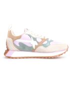 Sneakers en Cuir Loop beiges