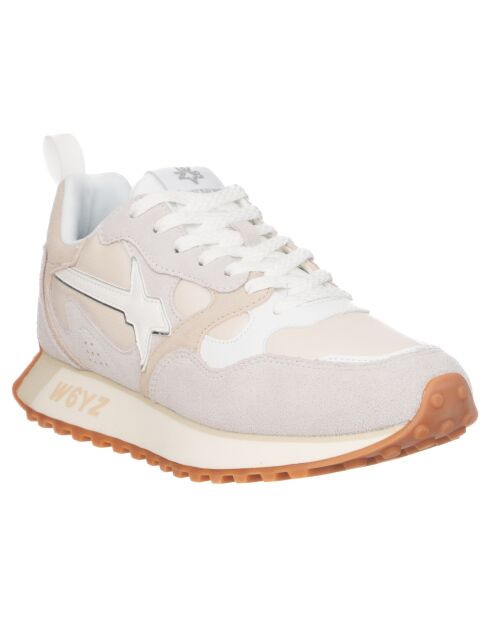 Sneakers en Cuir Loop beiges