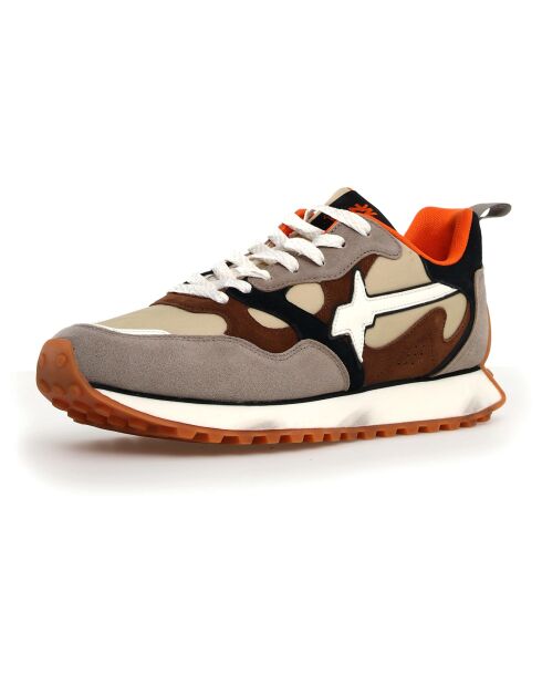 Sneakers en Cuir Loop beiges