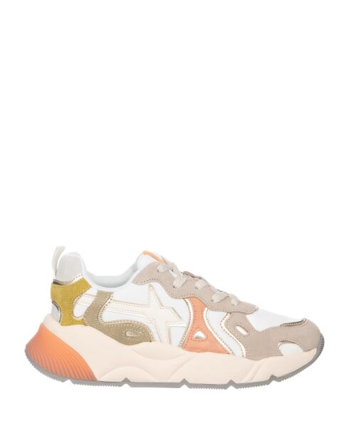 Sneakers en Cuir Sarah beiges