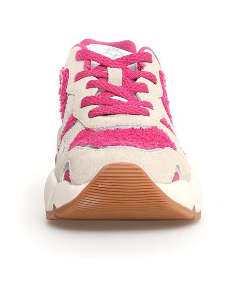 Sneakers en Cuir Sarah beiges