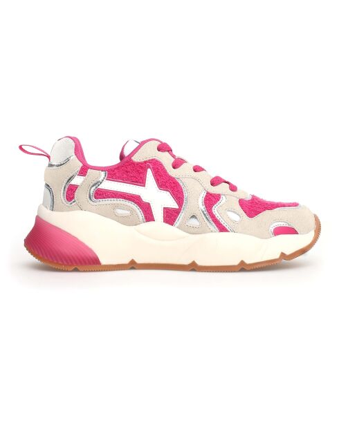 Sneakers en Cuir Sarah beiges