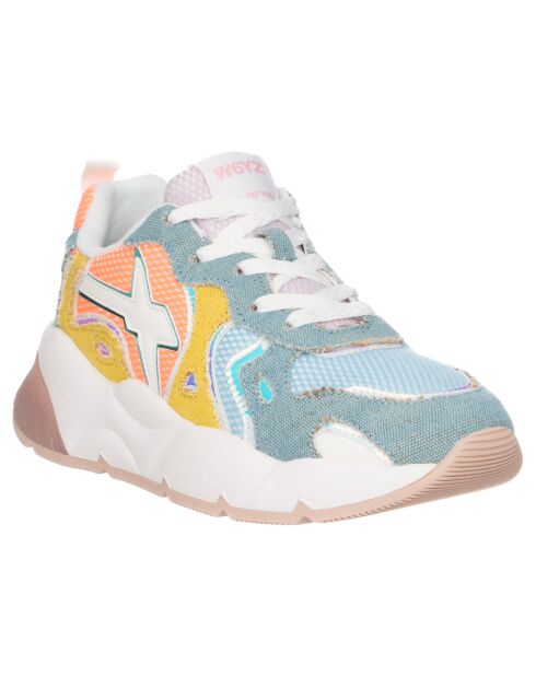 Sneakers en Cuir Sarah bleues