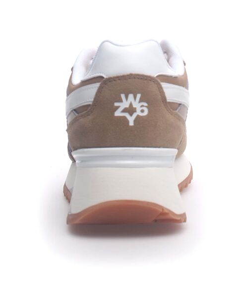 Sneakers en Cuir Yak sable