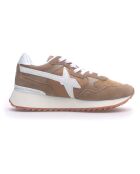 Sneakers en Cuir Yak sable