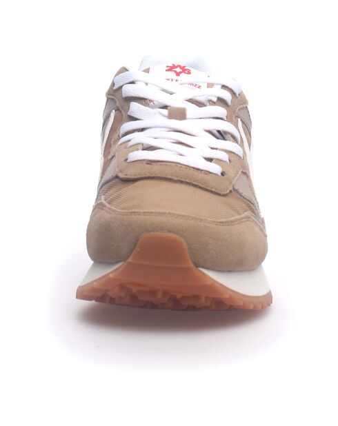 Sneakers en Cuir Yak sable