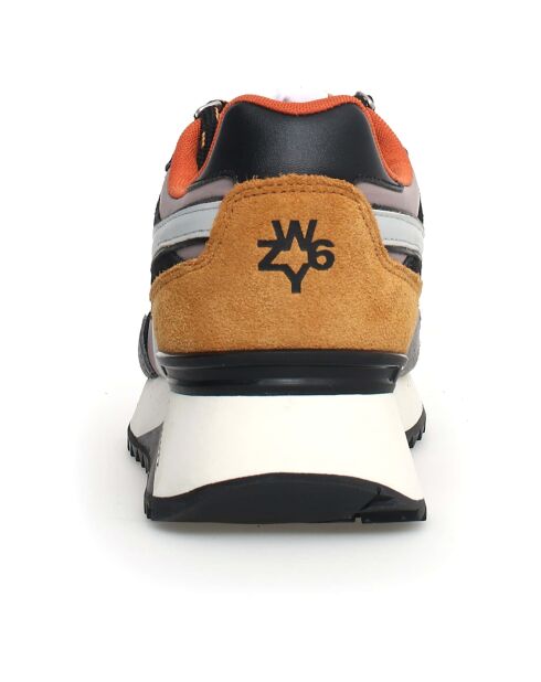 Sneakers en Cuir Yak grises