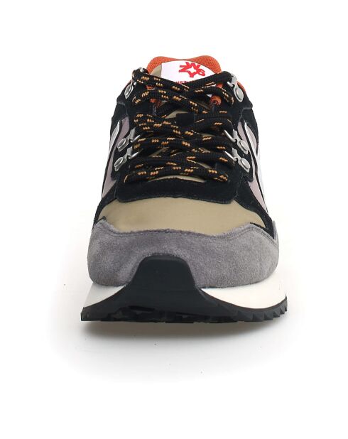 Sneakers en Cuir Yak grises