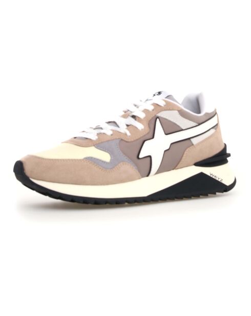 Sneakers en Cuir Yak beiges