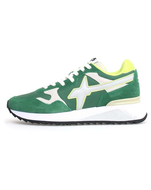 Sneakers en Cuir Yak vertes