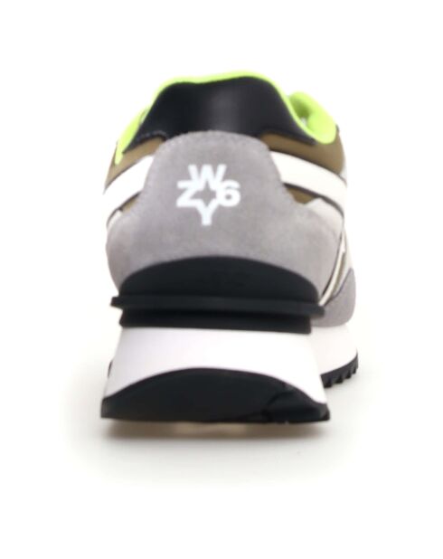 Sneakers en Cuir Yak grises