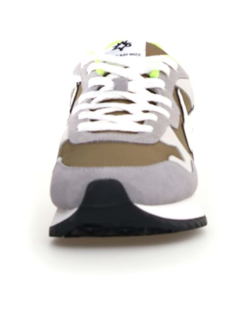 Sneakers en Cuir Yak grises