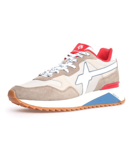 Sneakers en Cuir Yak grises